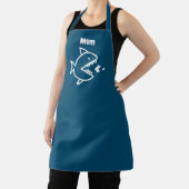Funny Ma Shark Navy Blue Cooking Schort (Insitu)