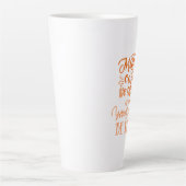 Funny Maandag Koffee Quote Oranje Calligrafie Tall Latte Mok (Voorkant)