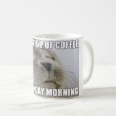 Funny Maandagochtend Seal Meme Coffee Mok (Voorkant rechts)