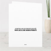 FUNNY MAAR GEMAAKT BIRTHDAY BOY OVERGEZET KAART (Achterkant)