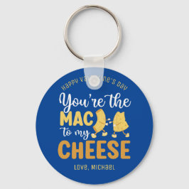 Funny Mac en Cheese Cute Valentijnsdag Sleutelhanger