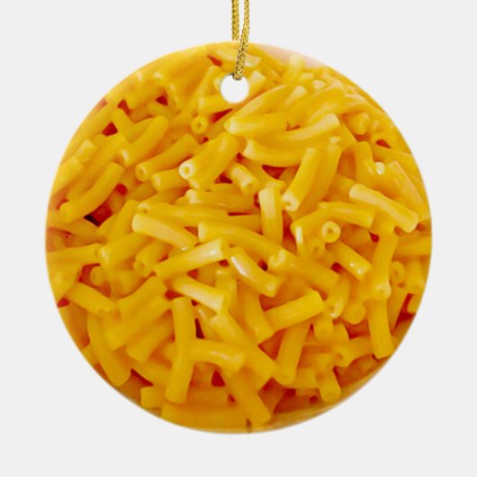 Funny Mac en Cheese Gag Gift Food Kerstmis Keramisch Ornament (Voorkant)