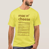 Funny Mac N' Cheese Family Thanksgiving Nutrition T-shirt (Voorkant)