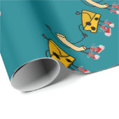 Funny Macaroni en Cheese Cartoon Art Cadeaupapier (Rol Hoek)