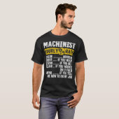 Funny Machinist Apparel Operator Hourly T-shirt (Voorkant volledig)