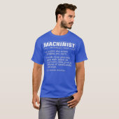 Funny Machinist Definition Premium T-shirt (Voorkant volledig)