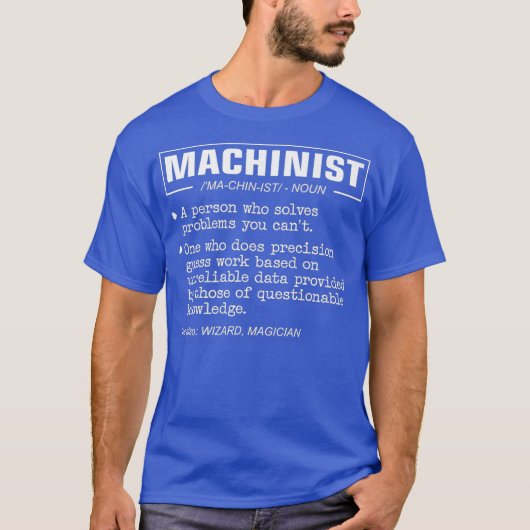 Funny Machinist Definition Premium T-shirt (Voorkant)