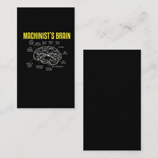 Funny Machinist Definition Quote Mechanic operator Visitekaartje (Voorkant / Achterkant)