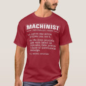 Funny Machinist Definition T-shirt (Voorkant)