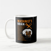 Funny Machinist Gifts - Brain van de machinist Koffiemok (Links)