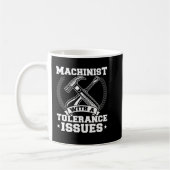 Funny Machinist met tolerantieproblemen CNC Machin Koffiemok (Links)