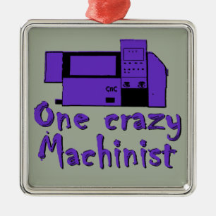 Funny Machinist Metalen Ornament