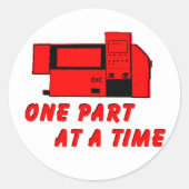 Funny Machinist Ronde Sticker (Voorkant)