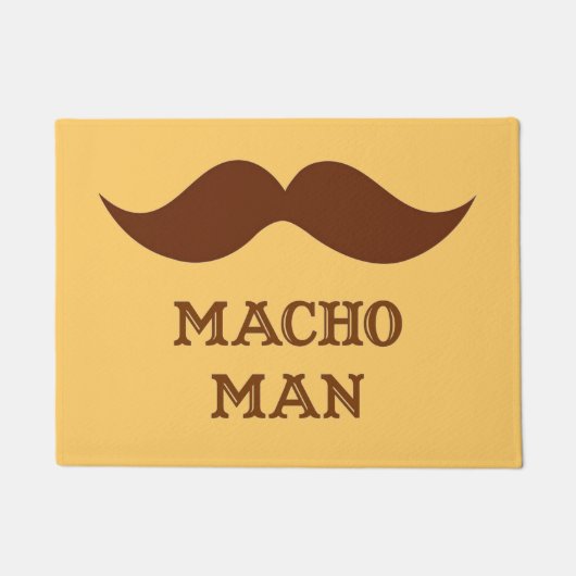 Funny Macho Man Mustache Deurmat (Voorkant)