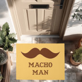 Funny Macho Man Mustache Deurmat