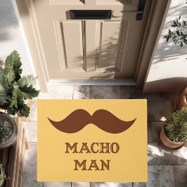 Funny Macho Man Mustache Deurmat