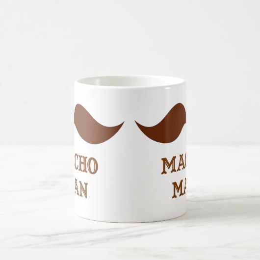 Funny Macho Man Mustache Koffiemok (Center)