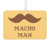 Funny Macho Man Mustache Luchtverfrisser (Achterkant)