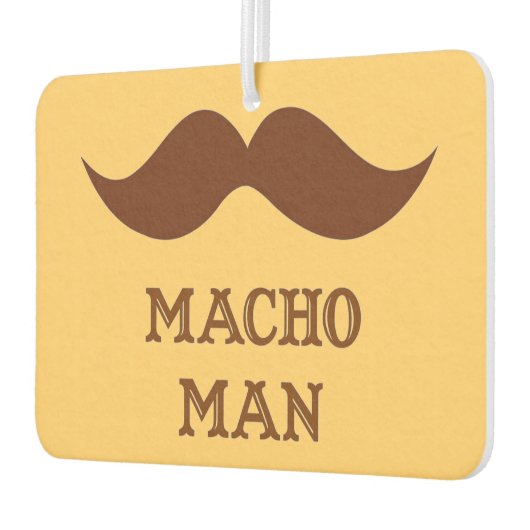 Funny Macho Man Mustache Luchtverfrisser (Links)