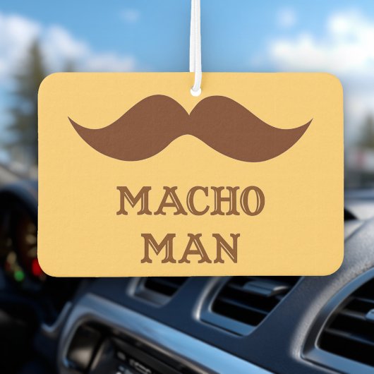 Funny Macho Man Mustache Luchtverfrisser