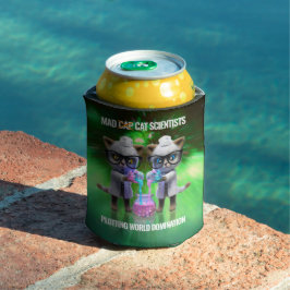 Funny Mad Cat Scientists die de wereldheerschappij Blikjeskoeler