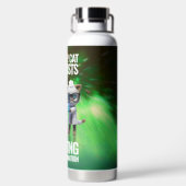 Funny Mad Cat Scientists die de wereldheerschappij Waterfles (Achterkant)