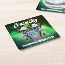 Funny Mad Cat Scientists Purrfect Birthday