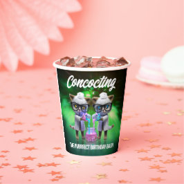 Funny Mad Cat Scientists Purrfect Birthday Papieren Bekers