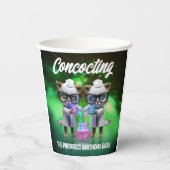 Funny Mad Cat Scientists Purrfect Birthday Papieren Bekers (Voorkant)