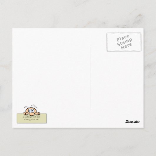 Funny Mad Scientist Briefkaart (Achterkant)