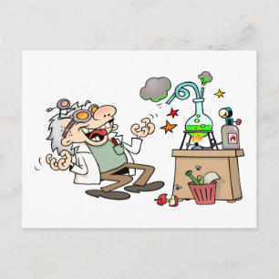 Funny Mad Scientist Briefkaart