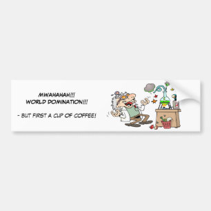 Funny Mad Scientist Bumpersticker