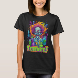 Funny Mad Scientist Cartoon Retro  Science T-shirt