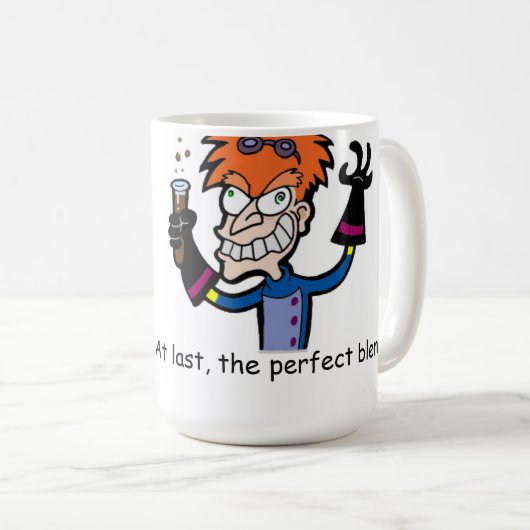 Funny Mad Scientist Coffee Mok (Voorkant rechts)