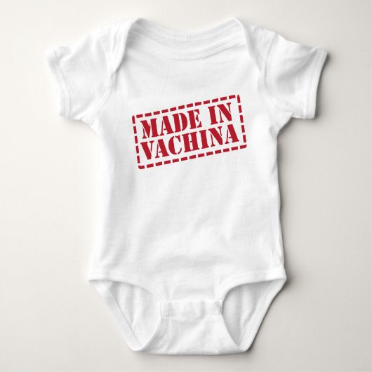 Funny "Made in Vachina" Baby Creeper Romper (Voorkant)
