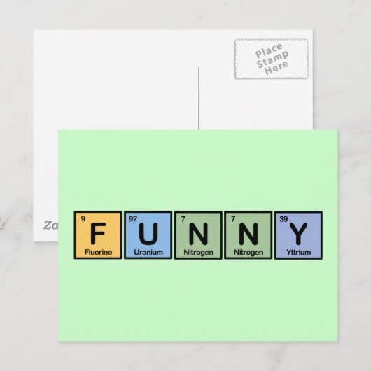 Funny made of Elements Briefkaart (Voorkant / Achterkant)