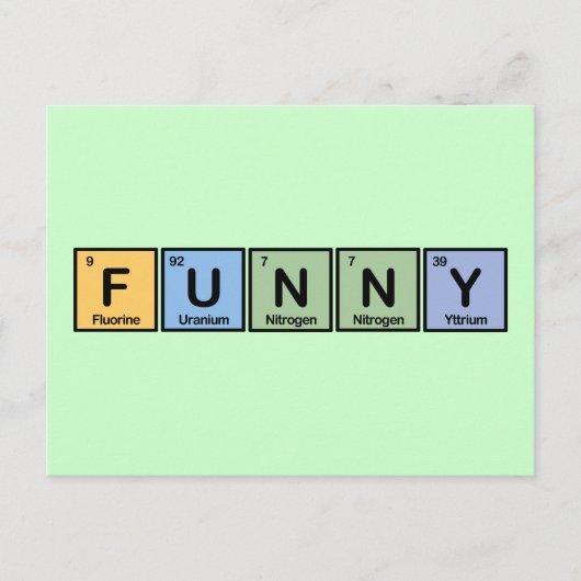 Funny made of Elements Briefkaart (Voorkant)