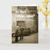 Funny mafia, aanpasbaar wenskaart voor verjaardag kaart (Gele Bloem)