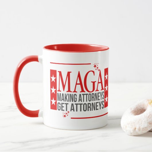 Funny MAGA Coffee Mok Sarcastic Political Quote (Met donut)