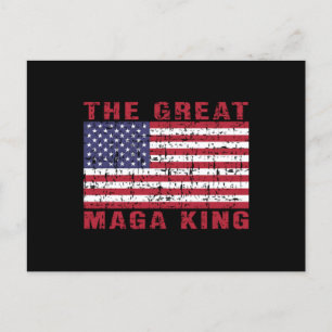 Funny MAGA King Trump Supporter Briefkaart