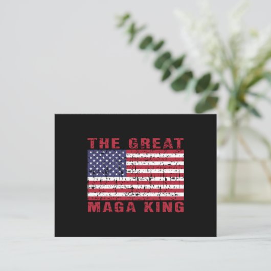 Funny MAGA King Trump Supporter Briefkaart (Staand voorkant)