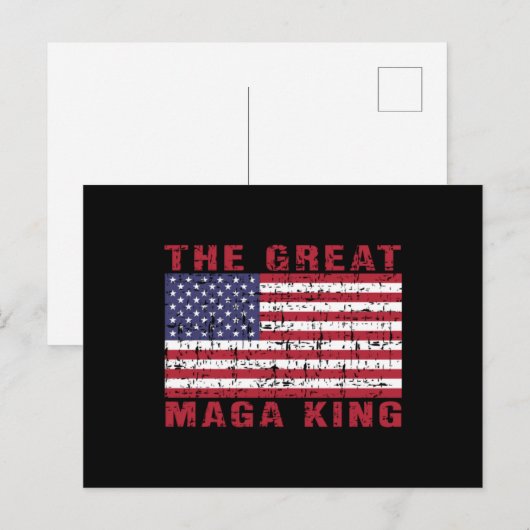 Funny MAGA King Trump Supporter Briefkaart (Voorkant / Achterkant)