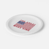 Funny MAGA King Trump Supporter Papieren Bordje (Gekanteld)