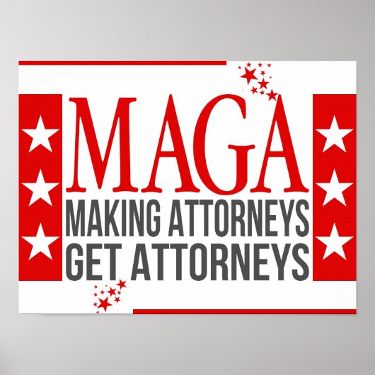 Funny MAGA-Poster met Sarcastisch politiek citaat Poster (Voorkant)