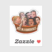 Funny MAGA Republikeinen Hel in een handtas Sticker (Vel)