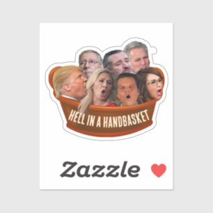Funny MAGA Republikeinen Hel in een handtas Sticker