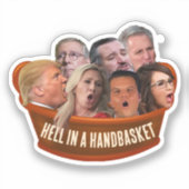 Funny MAGA Republikeinen Hel in een handtas Sticker (Voorkant)
