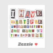 Funny Magazine breidt letters uit Sticker (Vel)