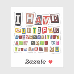 Funny Magazine breidt letters uit Sticker