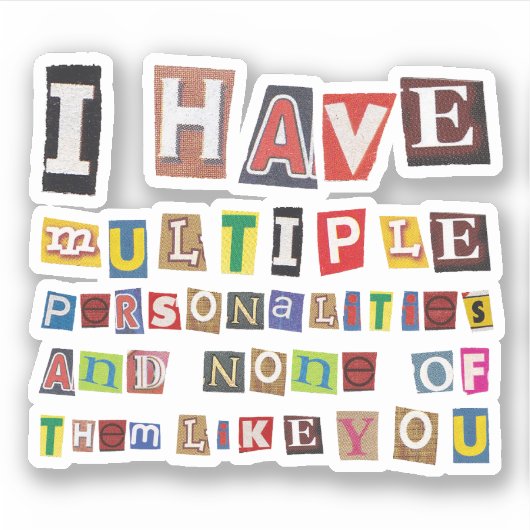 Funny Magazine breidt letters uit Sticker (Voorkant)